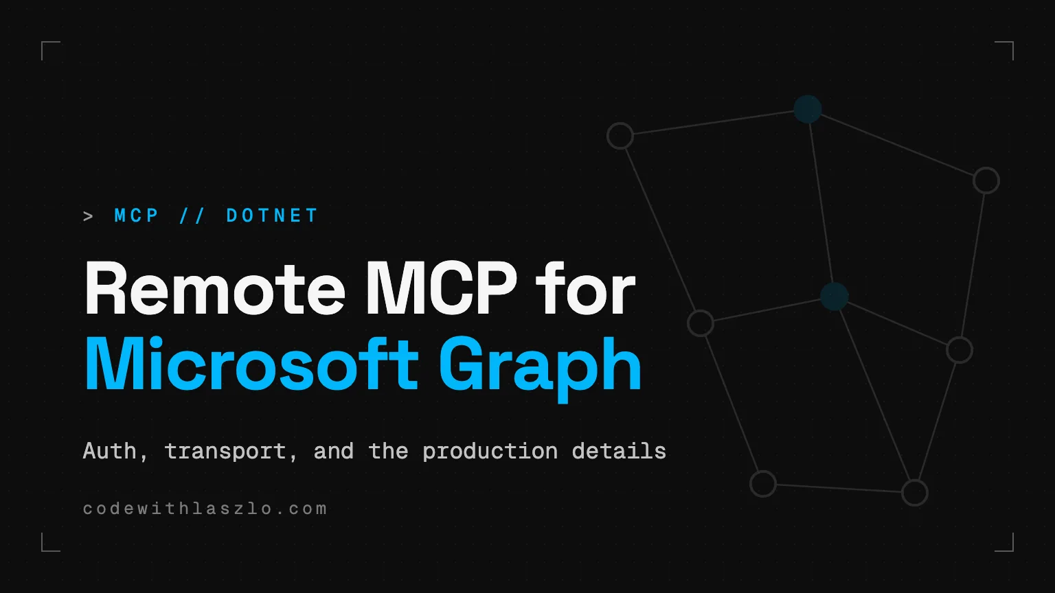 Cum construiești un server MCP remote pentru Microsoft Graph în .NET