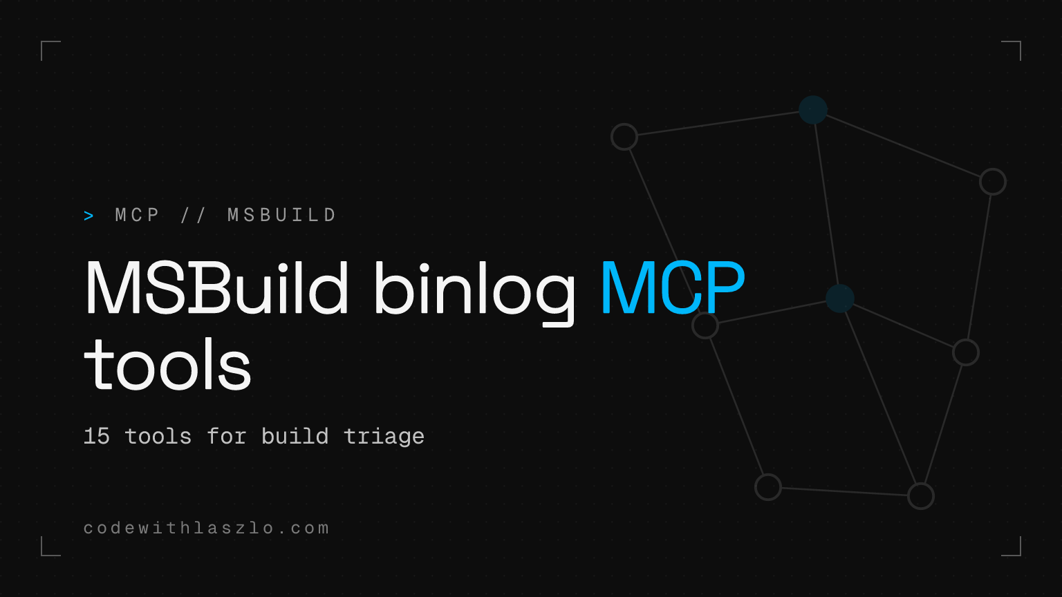 MSBuild Binlog MCP Server pentru depanare build cu AI